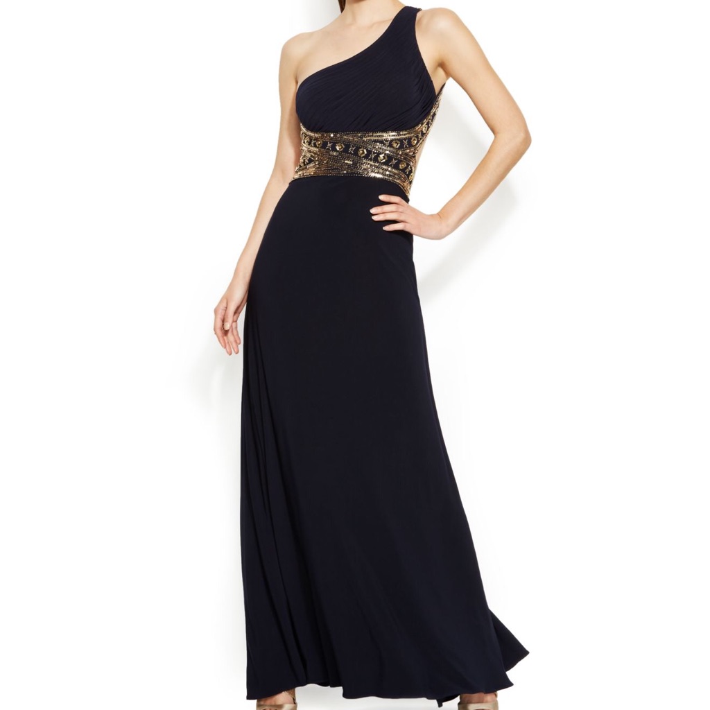 Nwot Prom One Shoulder Backless Sequin Dress